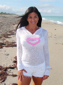 Image of Heart hoodie white