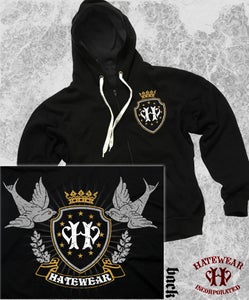 Image of Hatewear Crown Crest Zip Up Hoodie