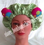 Image of Lime Gummy Bear BonBons Bonnet Adult & Child Sizes