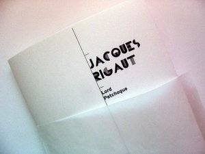 Image of Jacques Rigaut • Lord Patchogue