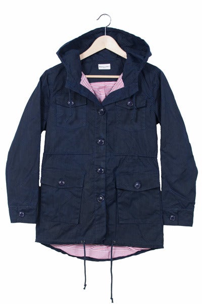 Image of Quin Navy Waxed Cotton