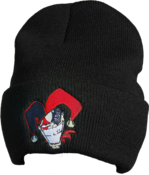 Image of Black Cartoon Beanie - (FOLD UP)