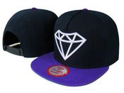 Image of NEW! Diamond Supply Co. Big Rock Snapback Hat (Black/Purple)