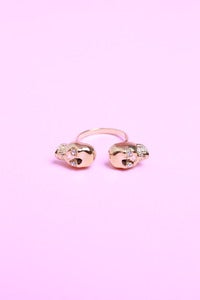 Image of Two Heads are better than one Skull Ring