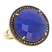 Image of " New " Kara Ackerman <i> Alice Rose <i/> Cocktail Ring in Sapphire