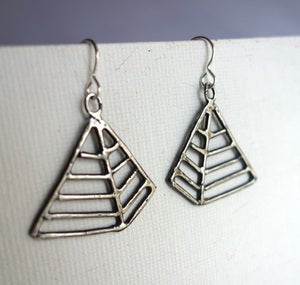 Image of Oxidized Pyramid Earrings