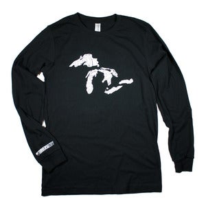 Image of Great Lakes Long Sleeve T-Shirt Black