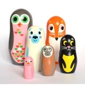 Image of Babushka/Matryoshka med dyr 2