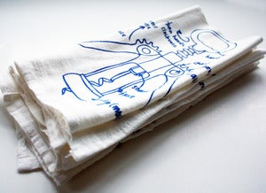 Image of Wine Corkscrew Cloth Napkins - limited edition
