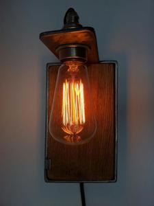 Image of oak wall light