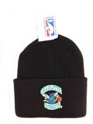 Image of VINTAGE CHARLOTTE HORNETS BLACK BEANIE WINTER CAP