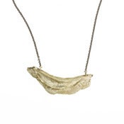 Image of brass cod-oprecle on 16” silver cable-chain (P51silbra16)