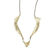 Image of brass triple cod-oprecle on 20” silver cable-chain (P49silbra20)