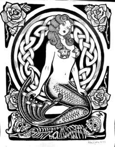 Image of FEISTYMAID - Amigos de los Muertos ORIGINAL INKED ILLUSTRATION