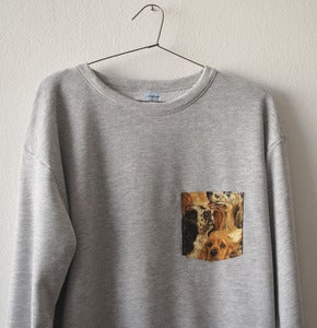 Image of DOGS POCKET GREY SWEATSHIRT
