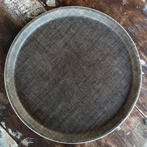 Image of Linen Tray: Round Natural