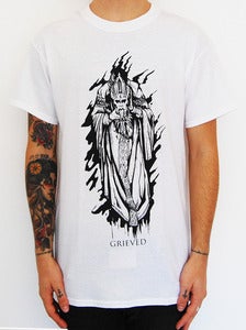 Image of GRIEVED "Samaritans" t shirt white