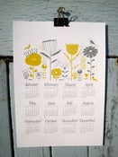 Image of 2013 Calendar print A4 grey and mustard