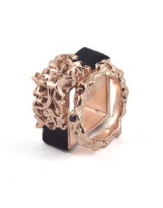 Image of Artifice Ring Set Ebony/Rose Gold