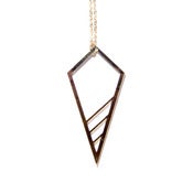 Image of geometric abstraction cone necklace [gold mirror]