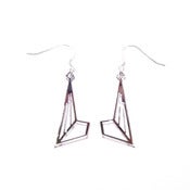 Image of geometric abstraction wings earrings [mirrored]