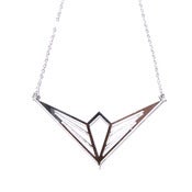 Image of geometric abstraction wings necklace [mirrored]