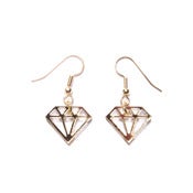 Image of diamond earrings [gold mirror]