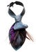 Image of Black feather, leather and silk cravat collar + colors