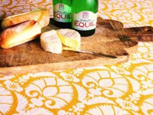 Image of KATHERINE RALLY TABLECLOTH IN PONDICHERRY TANGERINE