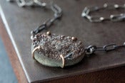 Image of Black Garnet Druzy Necklace