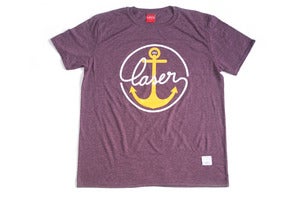 Image of Sail Home Tee heather burgundy