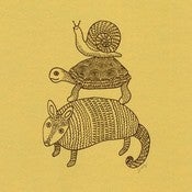 Image of THREE ANIMAL FRIENDS : limited edition screenprint