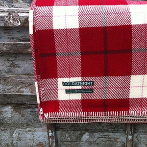 Image of coldatnight plaid blanket in Berry red