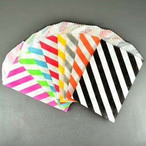Image of Petite Diagonal Stripe Bags - 20 Pack