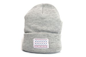 Image of Laser native label heather grey beanie