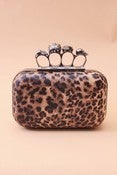 Image of Brass Knuckles Leopard Clutch