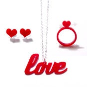 Image of love set [necklace, earrings, rings]