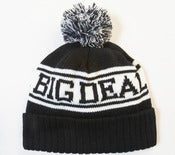 Image of 2012 Big Deal Black Bobble Hat Beanie With A 2 Tone Bobble