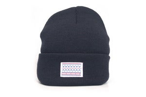 Image of Laser native label navy beanie