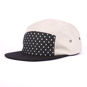 Image of XCVB - Polka Dot 5 Panel Cap Sand