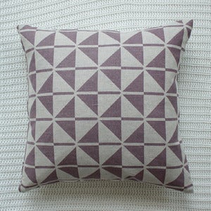 Image of Plum Faroese Patterned Cushion