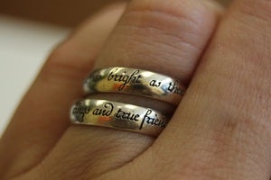 Image of "rings are true friends" and "no star" ox silver rings