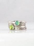 Image of Green Harmony Stacking Ring Set