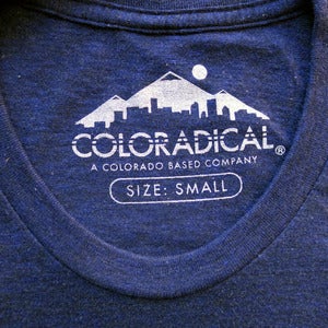 Image of Coloradical Colorado Flag T-Shirt- Women's Dark Blue