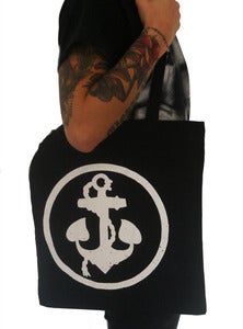 Image of ANCHORS AWEIGH RECORDS "logo" tote bag