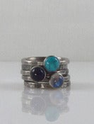 Image of Stones and Bands Stacking Ring Set