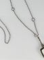 Image of Rectangle Metal Moat twisted Root Necklace