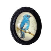 Image of Bluebird Carved Resin Brooch by Hotcakes Design