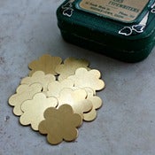 Image of SALE!  Brass Petal Flower blanks for stamping, 7/8"