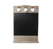 Image of Romantic wooden heart chalk board